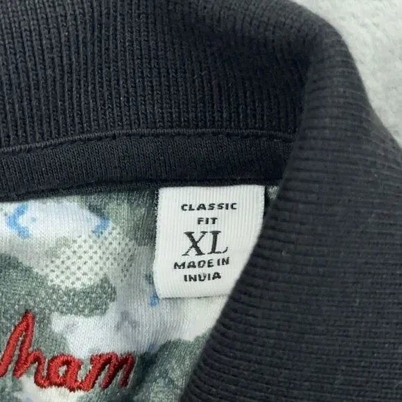 Robert Graham Shirt Men's Size XL Black Classic Fit Polo Embroidered  Skull Logo - Picture 7 of 9